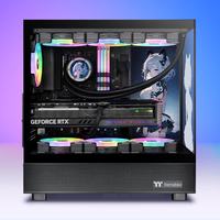 Boîtier d'ordinateur Thermaltake(tt) Steel Shadow Transparent S Sea View, compatible avec carte mère ATX, prend en charge le refroidissement à eau 360
