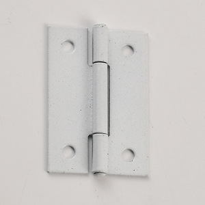 Flat Hinge 50x32mm White Painted 4-Hole Rectangle Cold-Rolled Steel Wall <b>Mounted</b> For Drawer Cabinet Organizers - Product Image 1