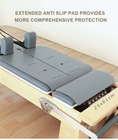 Matras Pilates Reformer Profesional Mewah Anti-Selip Karet Alami Premium dengan Garis Penyelarasan untuk Studio & Gym Rumah