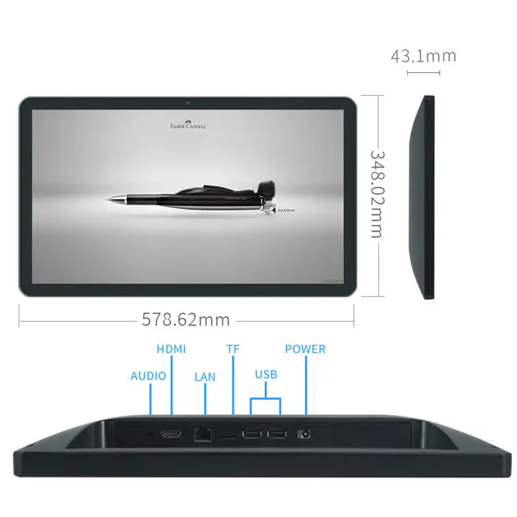 كمبيوتر لوحي يعمل بنظام أندرويد مثبت على الحائط RK3566 RK3568 جهاز لوحي طبي يعمل بنظام أندرويد مثبت على الحائط لمكتب عرض الإعلانات