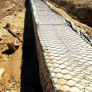 Gabion Basket Wire Mesh Hot Dipped Galvanized Hexagonal Gabion Stone Cage Mesh Woven