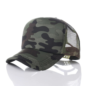 Casquette de baseball unisexe en maille camouflage noire avec visière en mousse réglable et fermeture snapback – Chapeau de soleil - Product Image 2