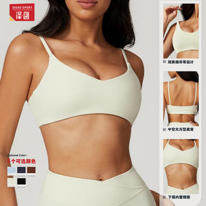 Sujetador deportivo ecológico para yoga, cuello redondo, secado rápido, transpirable, para correr y fitness, 75% nailon reciclado, 25% spandex. - Product Image 4