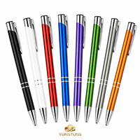 Bolígrafo con Logotipo Personalizado, Diseño de Botón de Aluminio Resistente, Marca Personalizada para Oficina Ejecutiva, Bolígrafo de Escritura para Negocios