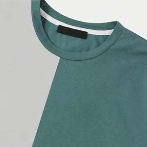 Camiseta de Verano para Hombre, Estilo Holgado, Manga Corta, Color Sólido, Informal, Lisa, Tejido Fino, 100% Algodón Ecológico - Product Image 2