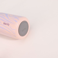 Gobelet isotherme en acier inoxydable de 15 oz avec motif d'animaux de dessin animé, tasse thermos isolée sous vide pour enfants, bouteille d'eau, gobelet isotherme