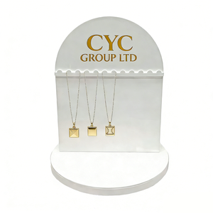Expositor de Joyería Acrílico, Expositor Giratorio de Doble Cara para <span class=keywords><strong>Collares</strong></span>, Expositor de Escritorio Personalizado - Product Image 4