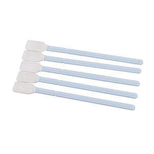 Écouvillon de salle blanche à tête rectangulaire en polyester pour prélèvement et nettoyage, sans silicone, compatible avec les solvants - Product Image 2