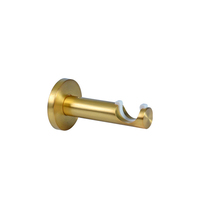 Supports de tringle à rideaux modernes dorés, supports muraux simples ou doubles en métal pour tringles à rideaux, kit de décoration pour quincaillerie de fenêtre