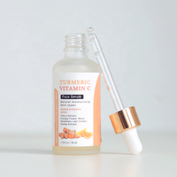 Sérum de soin de la peau pour le visage Essence de curcuma éclaircissant à la vitamine C Taches brunes Sérum végétalien pour le visage Soins de la peau bio de marque privée