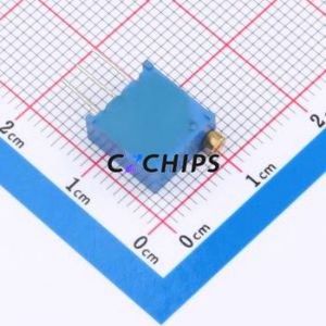 ตัวต้านทาน/โพเทนชิโอมิเตอร์แบบปรับ3296W-202ได้ (THT)-3P, ตัวต้านทาน9.5x4.8มม. 10% 2Kohm 500 250mw pp/℃ - Product Image 2