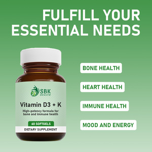 Factory Direct Vitamin D3 K Softgels with Vitamin D Bone and Teeth Health High Potency Formula For Energy levels Improve Mental - Product Image 4