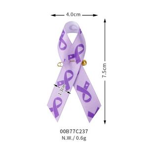 Pin de lazo de concienciación sobre el cáncer de mama y el VIH - Pines promocionales de caridad para eventos y recaudaciones de fondos - Product Image 3