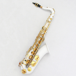 <span class=keywords><strong>Saxofón</strong></span> Tenor Barato al por Mayor, Cuerpo <span class=keywords><strong>de</strong></span> Laca Blanca con Llaves <span class=keywords><strong>de</strong></span> Laca Dorada, <span class=keywords><strong>Saxofón</strong></span> Tenor con <span class=keywords><strong>Boquilla</strong></span> - Product Image 1