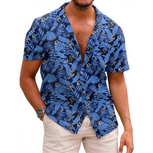 Camisas de Manga Corta para Hombre, Estilo Bohemio, Casuales, con Estampado <span class=keywords><strong>Floral</strong></span>, para Playa, Verano - Product Image 4