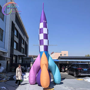 Razzo dei cartoni animati gonfiabile pubblicità gonfiabile atterraggio a 8.5 metri di <span class=keywords><strong>altitudine</strong></span> - Product Image 4