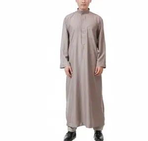 Wholesales Polyester Islamic Clothing Jubbah Party Clothing Arab Thobe for Men Thobe / Thawb 1pc/polybag Middle East Adults