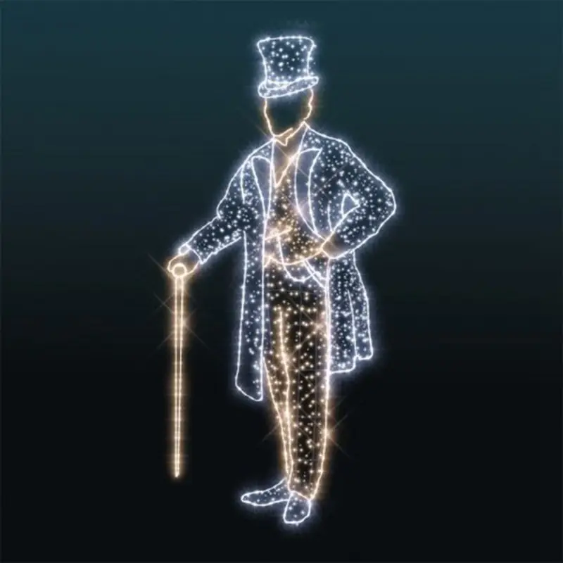 Roupa decorativa gigante iluminado Natal decorações rua anjo motivo luz