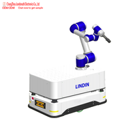 Robot manipulateur mobile personnalisé, bras cobot 5 kg, navigation Lidar SLAM, précision de positionnement de 30 mm pour l'entretien des machines CNC