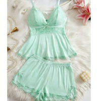 Nouvelle collection automne, vente chaude, lingerie féminine élégante, camisole à dentelle, pyjama deux pièces, ensemble de lingerie sexy pour tous les jours