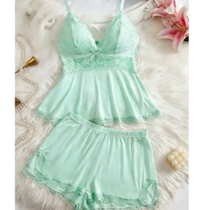 Nouvelle collection automne, vente chaude, lingerie féminine élégante, camisole à dentelle, pyjama deux pièces, ensemble de lingerie sexy pour tous les jours - Product Image 3