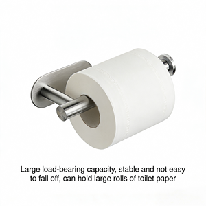 <span class=keywords><strong>Portarotolo</strong></span> <span class=keywords><strong>da</strong></span> <span class=keywords><strong>cucina</strong></span> in alluminio senza foratura, montaggio a parete, con hardware di fissaggio a scomparsa per hotel e docce - Product Image 5