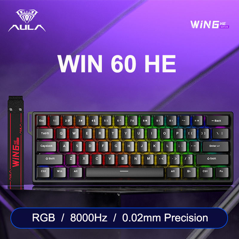 Aula WIN60 HE PRO Max 8K Wired RGB Contour Line Keycaps