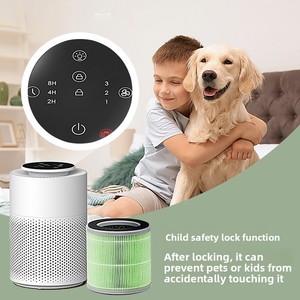 Purificador de aire doméstico de sobremesa con tecnología HEPA y carbón activado, capaz de eliminar el pelo de mascotas y el olor a humo. - Product Image 1