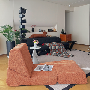 Sofá Esquinero Nórdico Moderno de <span class=keywords><strong>Dos</strong></span> <span class=keywords><strong>Plazas</strong></span> con Funda de Chenilla, Sofá Cama 3 en 1 Comprimido al Vacío y Sillón para Uso en Hoteles y Salas de Estar - Product Image 4