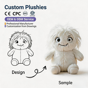 Lindo Peluche Personalizado de Monstruo Perezoso, Animal de Peluche Personalizado con Relleno de Algodón PP, Alivio del Estrés, Bordado, Certificado de Seguridad - Product Image 1
