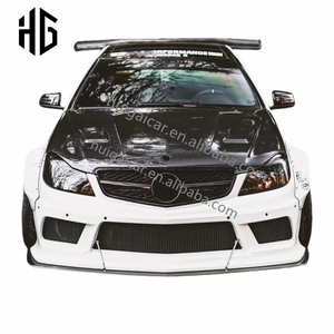 Per <span class=keywords><strong>2014</strong></span> <span class=keywords><strong>Mercedes</strong></span> classe <span class=keywords><strong>C</strong></span> W204 C63 LB stile auto paraurti anteriore posteriore ampio Bodykit per W204 coupé berlina Wide Body Kit - Product Image 2