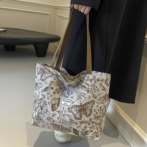 Bolsa de Lona Personalizada, Ecológica, Reutilizable, de Gran Capacidad, para la Playa o Compras, con Bolsillo, Impresión de Logotipo, Bolsa de Viaje - Product Image 1