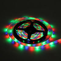 Kit de Bande LED Flexible IP65 5M Étanche 2835 RGB avec Télécommande IR 24 Touches, Ruban Lumineux SMD Multicolore Changeant de Couleur