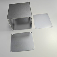 Boîtier d'alimentation carré en alliage d'aluminium, coque en aluminium monobloc usinée sur mesure, boîtier en aluminium série 6000