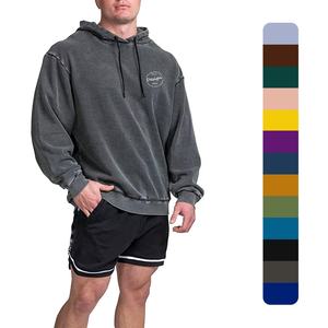 Bán Buôn Tùy Chỉnh Cổ Điển Rửa Sạch Áo Người Đàn Ông Lông Cừu Màu Xám Đen Quá Khổ Áo Thun OEM Baggy Trống Màn Hình In Axit Rửa Áo Người Đàn Ông - Product Image 1