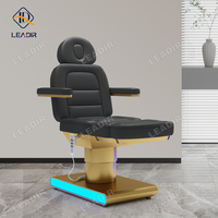 Mobilier de salon de luxe lit de beauté électrique en cuir PU lit de massage facial Table de massage à 3 moteurs