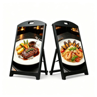 Affichage LED mobile extérieur étanche 640x480, écran LED pour menu, contrôle par application pour la publicité des restaurants et des magasins