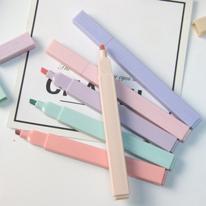 Set di Evidenziatori Pastello |   6 colori macaron, punta a scalpello, inchiostro ad asciugatura rapida e senza sbavature per journaling, appunti e materiale scolastico - Product Image 1