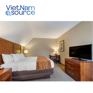 Juego de dormitorio de hotel de madera comercial moderno y moderno con diseño de servicio OEM ODM más reciente, proyecto Comfort Inn, apartamento, Villa, uso en Hotel - Product Image 1