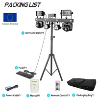 Barra de Luces Portátil 5 en 1 Gig Bar Move Head Beam Derby, Iluminación para DJ, Láser, Estroboscópico, Efecto de Luz Par, Soporte para Cabeza Móvil, Barra T para Escenario DJ