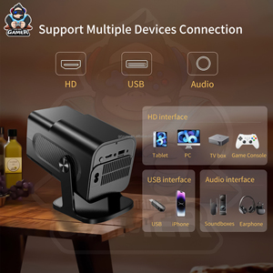 YUXU HCS350 Pro+ Projecteur intelligent portable Android, console de jeux TV, deux manettes sans fil, plus de 20000 jeux, 8 Go de mémoire, cinéma maison - Product Image 1