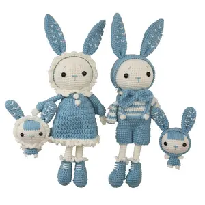 TS Hand-knitted doll crochet diy material package hand-made doll knit crochet thread Hand-made gift yarn rabbit