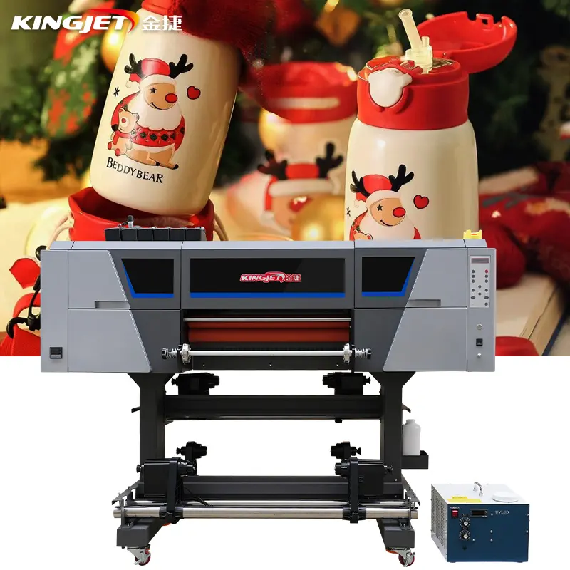 Impresora UV DTF de fábrica A4 de cama plana y A3 Mini Dtg Sticker 30Cm Impresión de etiquetas 2 rollo a rollo Impresora Uv Dtf I3200