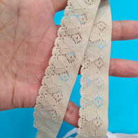 Bande élastique en dentelle brodée pour vêtements, sous-vêtements, couture, décoration, ceinture extensible en dentelle pour textile de maison, bricolage et sacs