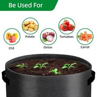 Sacs de culture pour pommes de terre Senershuo, lot de 6, 10 gallons, avec ouverture et poignées, pots de culture pour légumes, jardinage, noir et gris