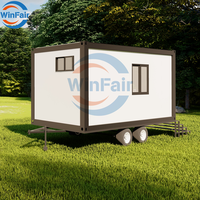 WinFair Maison préfabriquée modulaire mobile et amovible, conteneur plat de 20 pieds, idéale comme logement secondaire, studio ou espace créatif