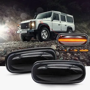 New Flowing Side Marker Lamp Dynamic LED Side Repeater Indicator Light For Land Rover Discovery Defender TD5