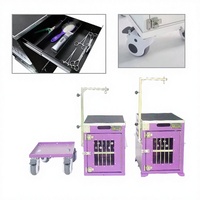 MJF ALAC-215 Tiroirs de canil professionnels respirants en alliage d'aluminium et acier inoxydable 304 pour la compétition canine, toutes saisons
