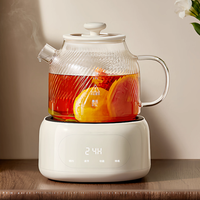 Bouilloire Électrique Entièrement Automatique Multifonctionnelle avec Contrôle de Température, en Verre Borosilicate, 1.6-2.0L, pour la Maison et l'Extérieur