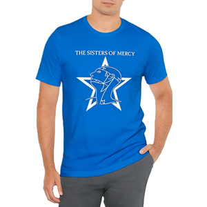 Camiseta gráfica para hombre de la banda de rock gótico The Sisters of Mercy, camiseta de manga corta de algodón con logotipo de estrella musical retro - Product Image 3